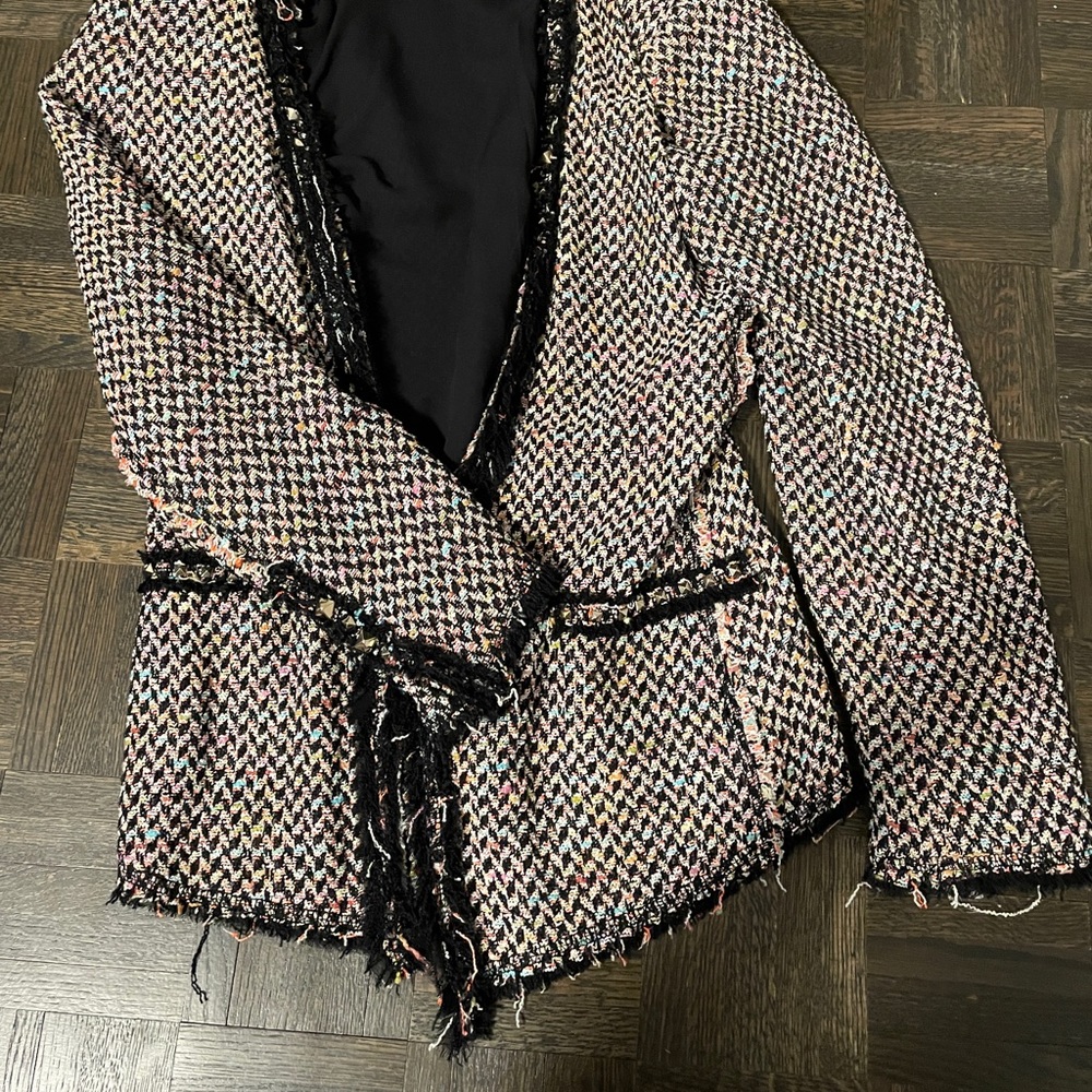 Zara tweed rockstud blazer